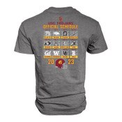 USC Trojans Gray 2023 Football Schedule T-Shirt